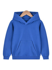 Boys Casual Solid Pullover Hoodie Long Sleeve Sweatshirt