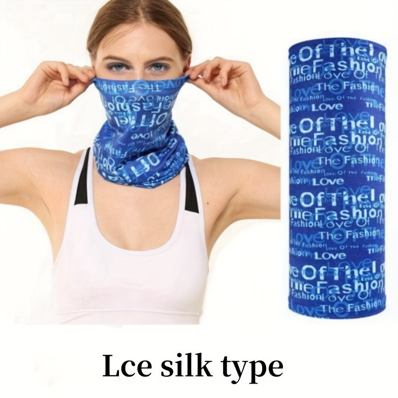 Outdoor Riding Neck Gaiter Face Mask Ice Silk Neck Scarf Sunblock