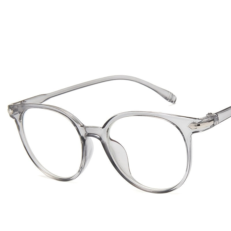 Clear Lens Glasses For Women Men Cat Eye Round PC Frame Eyeglasses