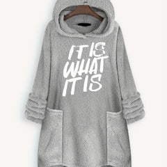 Fluffy Hoodie Long Sleeve Sweatshirt Women's Clothing