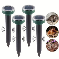 Solar Ultrasonic Circular Ground Penetrating Repellent for Lawn Garden & Yard