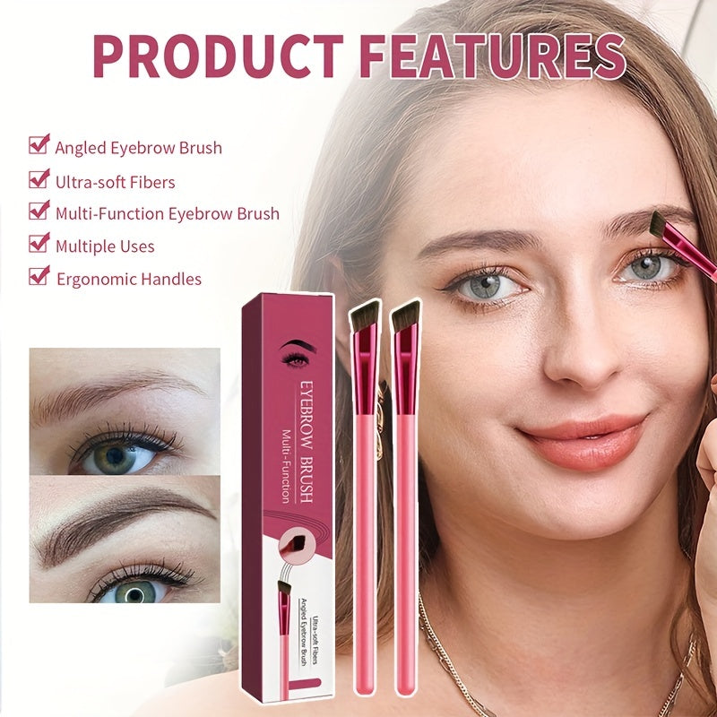 2pcs Eyebrow Pomade With Brush + 2 Pcs Eyebrow Gel Brush + 10pcs Eyebrow Stencil