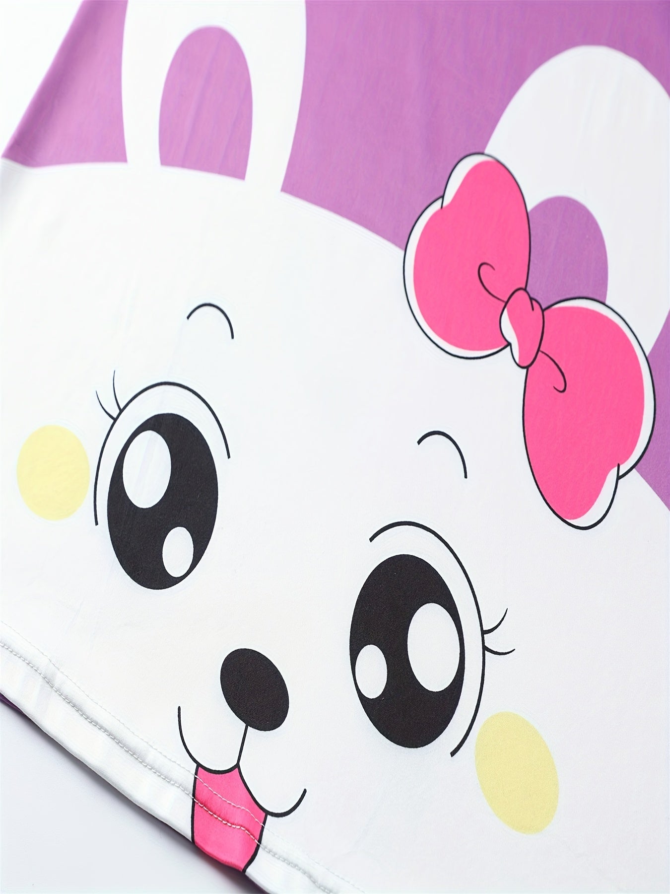 Girls Cartoon Nightdress Short Sleeve Round Neck Sleepwear Kids Spring Summer