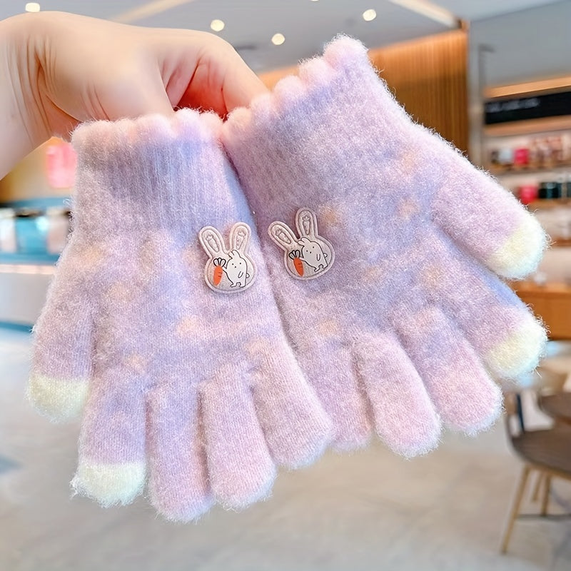 Plush Warm Cartoon Winter Finger Gloves