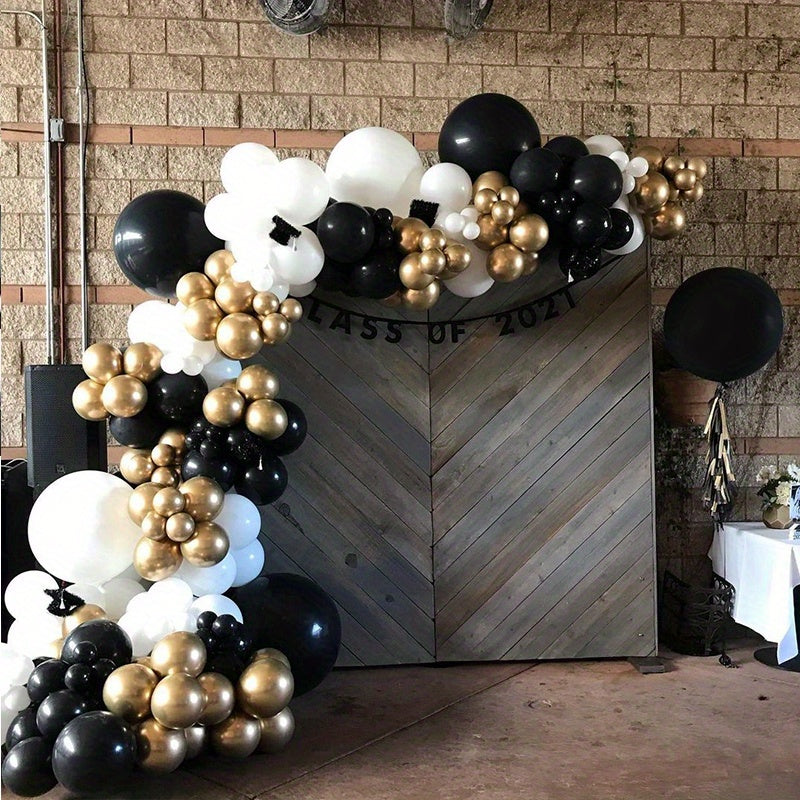 Golden Wedding Birthday Party Supplies Background Balloon Garland