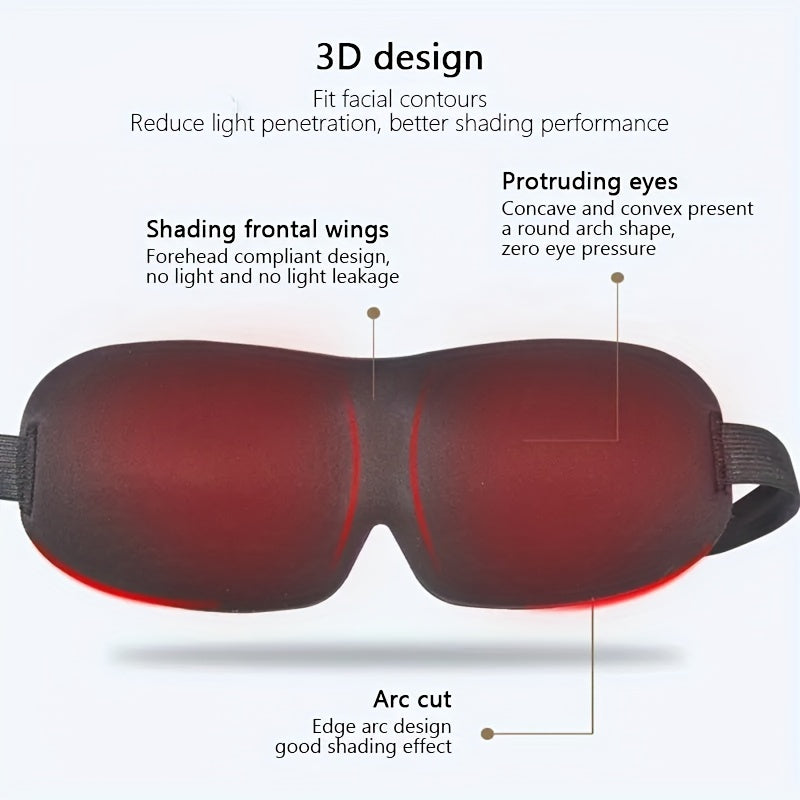 Ultra Soft 3D Eye Mask for Travel Night Shift Yoga Meditation
