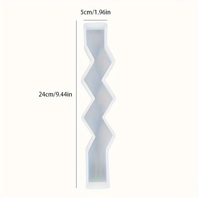 3D Wavy Strip Candle Silicone Mold DIY Long Pillar Scented Candle Making Mould