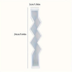 3D Wavy Strip Candle Silicone Mold DIY Long Pillar Scented Candle Making Mould