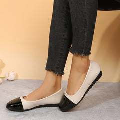 Women's Colorblock Flat Shoes Slip On Casual Walking Shoes