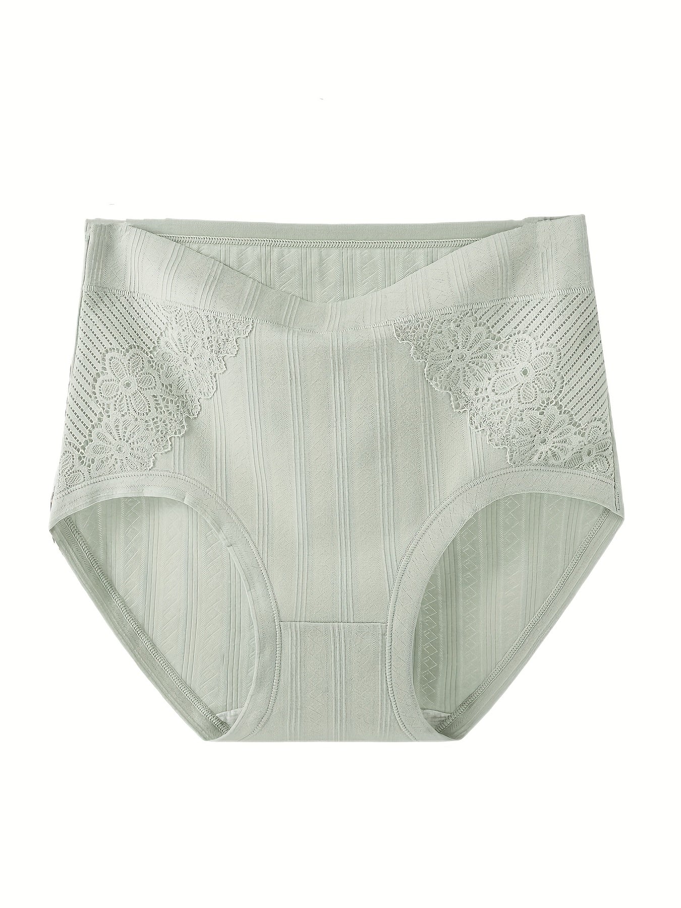 5 Pack Plus Size Lace Ribbed Underwear Set for Women