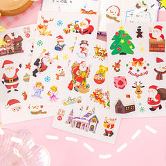 40pcs Christmas Stickers Tree Snowman Water Cup Luggage Decoration