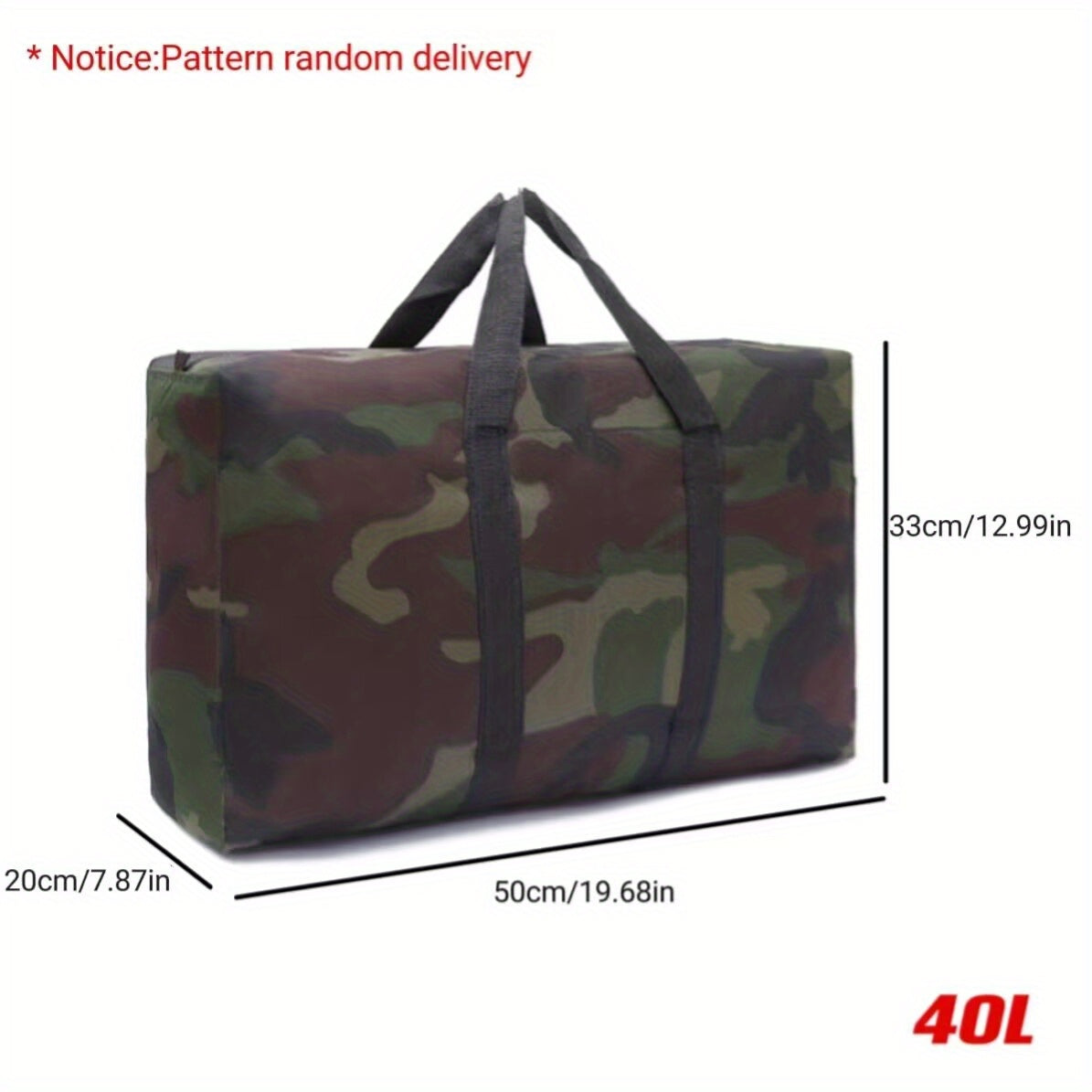 Camouflage Foldable Duffle Bag Large Capacity Lightweight Portable