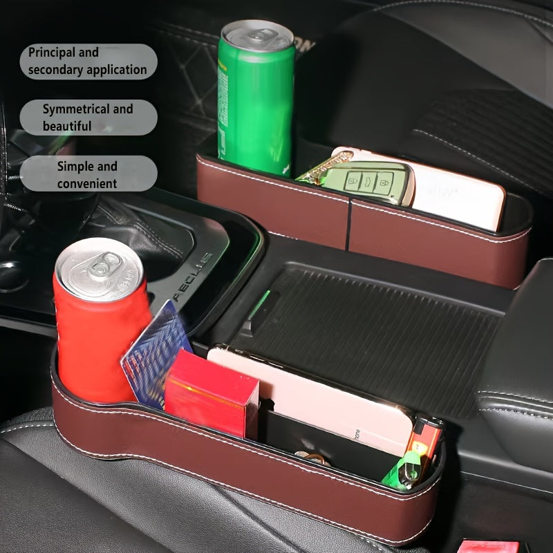1pc Car Slot Box Car Seat Gap Storage Box Car Built in Box Seat Slot