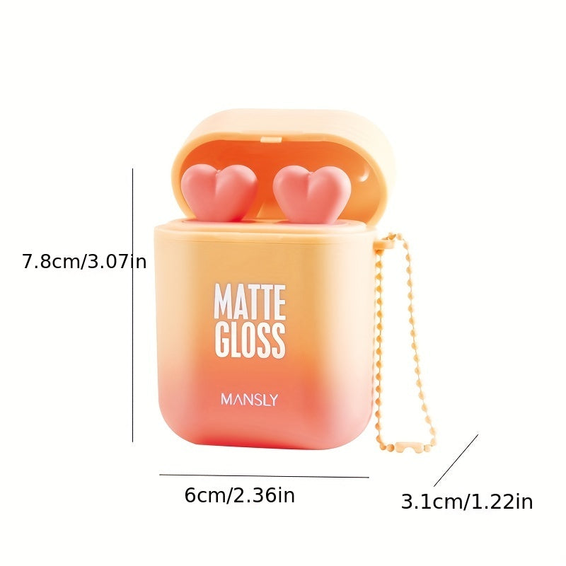 Waterproof Velvet Lip Stain Earphone Dual Lip Gloss