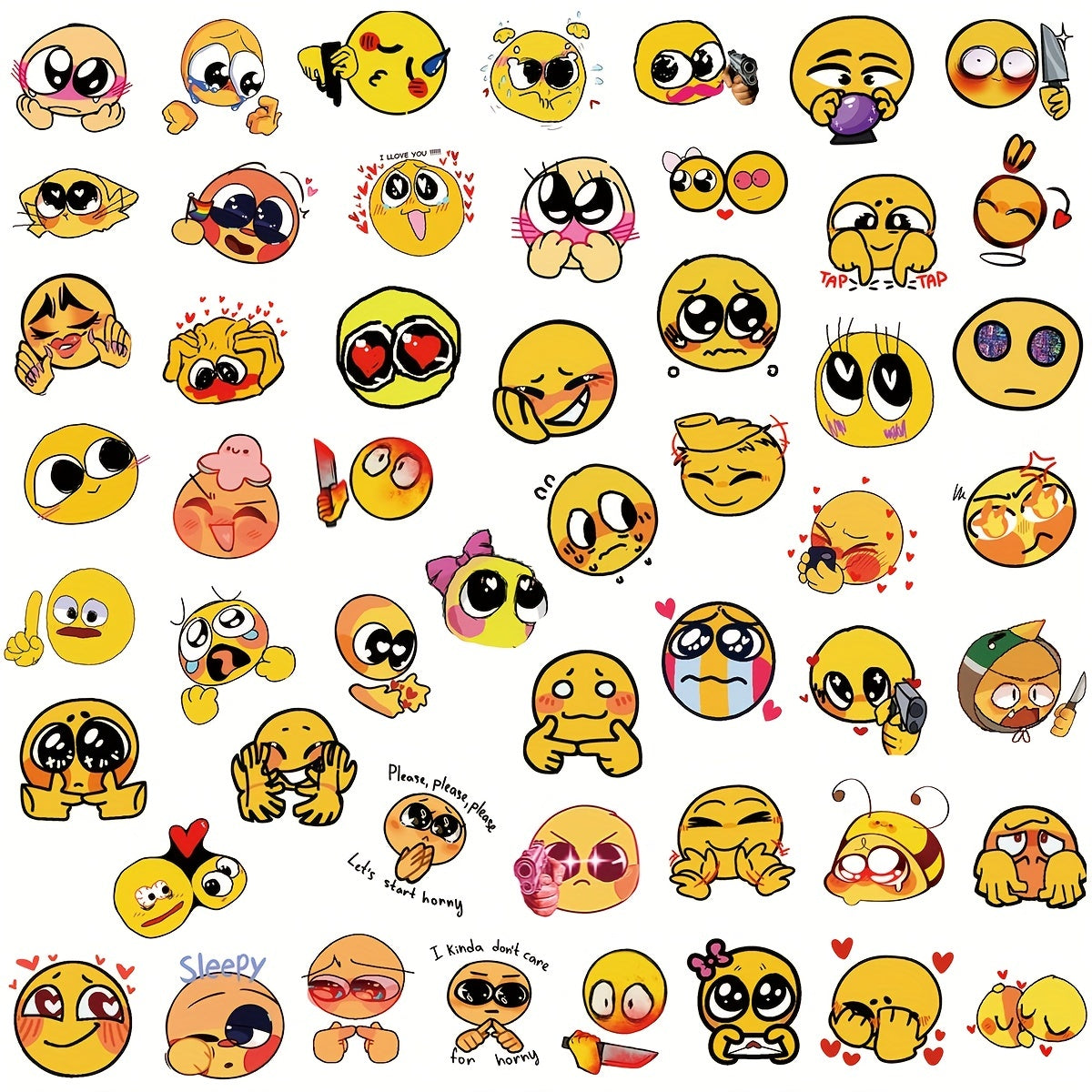 100pcs MEME Cartoon Stickers for Laptops and More