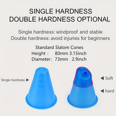 20PCS Roller Skate Obstacle Cones for Crash Protection & Skill Development