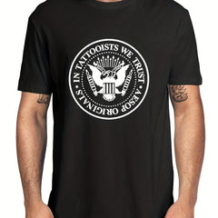 Men's Tattooists Print T shirt Casual Tee