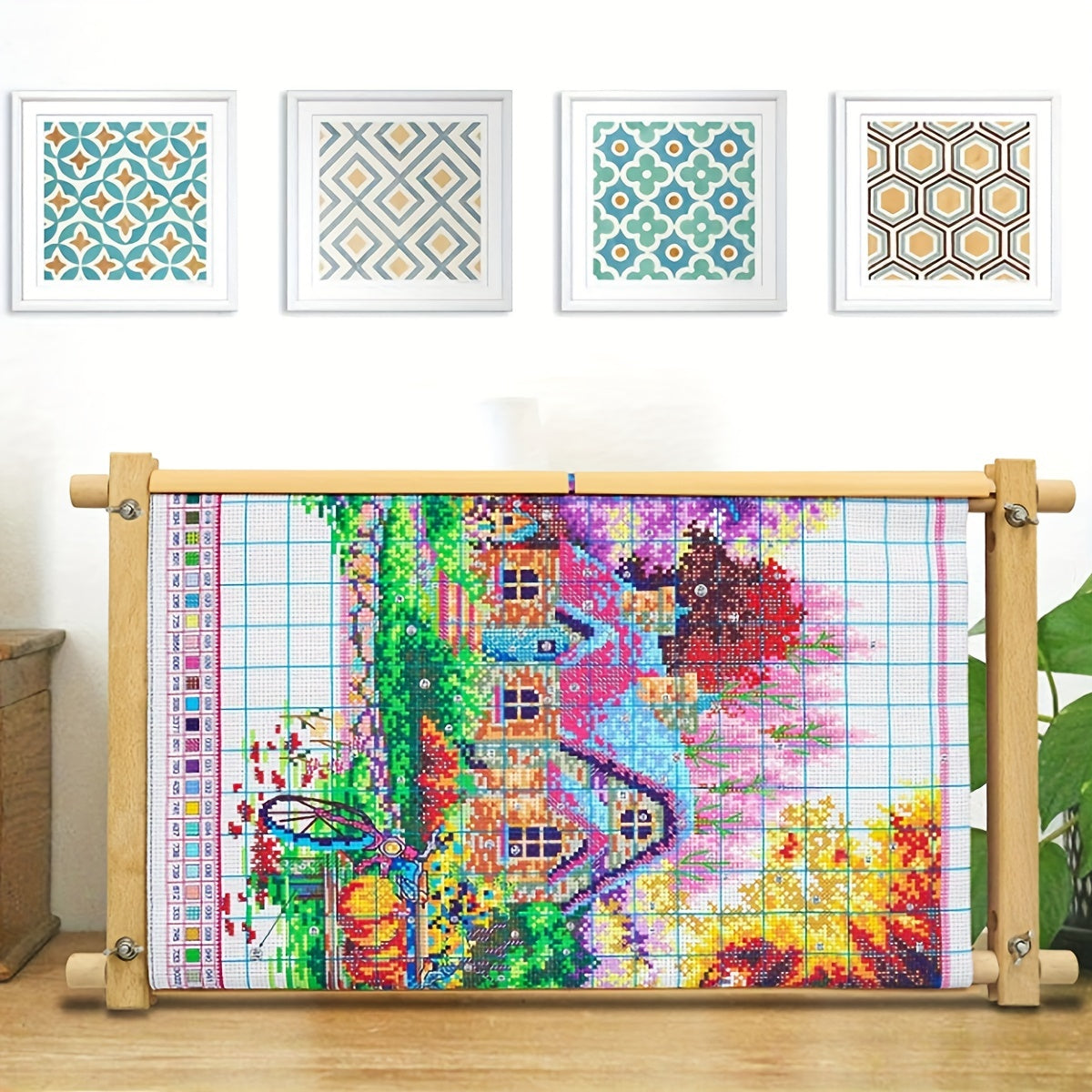 Beech Wood Tapestry Scroll Embroidery Frame Quilting Stitching Frame