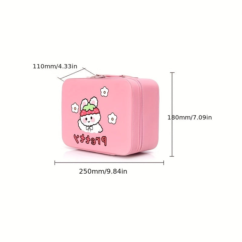 Large Capacity Cartoon Graphic Travel Toiletry Bag with Handle