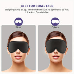 Boniesun Blackout Sleep Mask for Women Men with Carry Bag Mini Size
