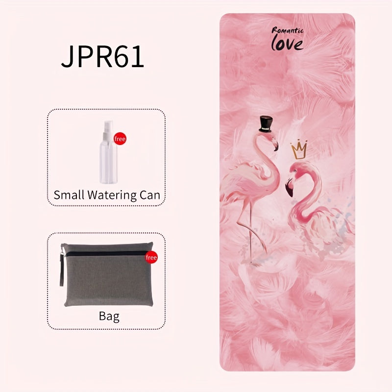 Cartoon Printed Foldable Yoga Mat Non-slip Microfiber Soft Fitness Mat