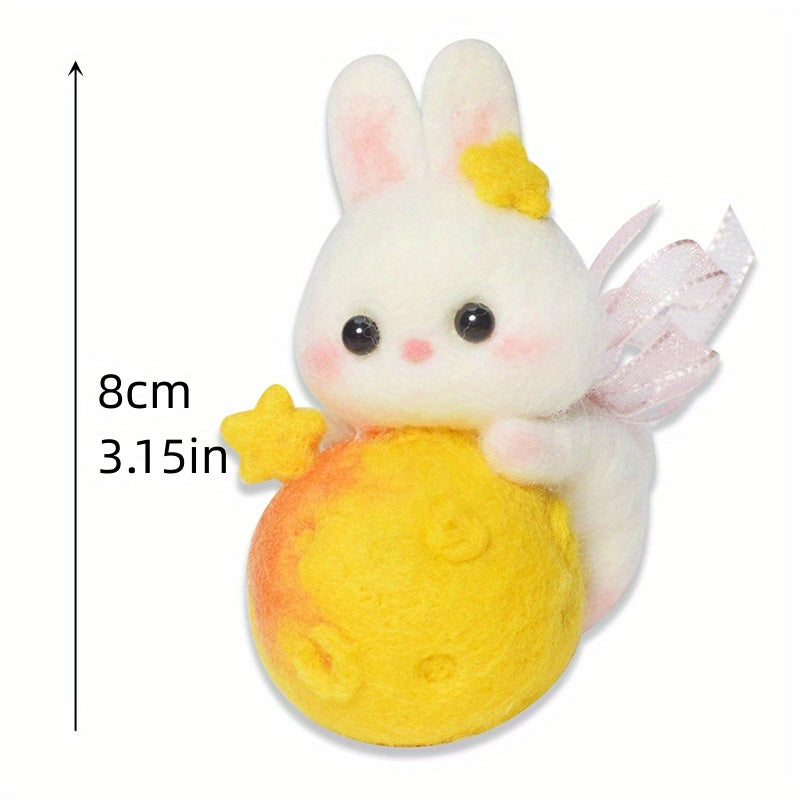 1pc Rabbit Wool Felt DIY Material Package Creative Gift Doll Decoration Pendant
