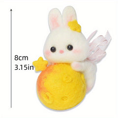 1pc Rabbit Wool Felt DIY Material Package Creative Gift Doll Decoration Pendant