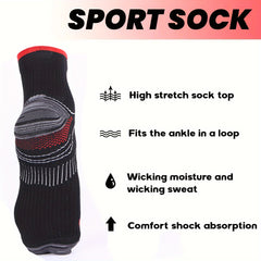 Men's Mid Crew Sport Socks - Moisture Wicking and Comfortable