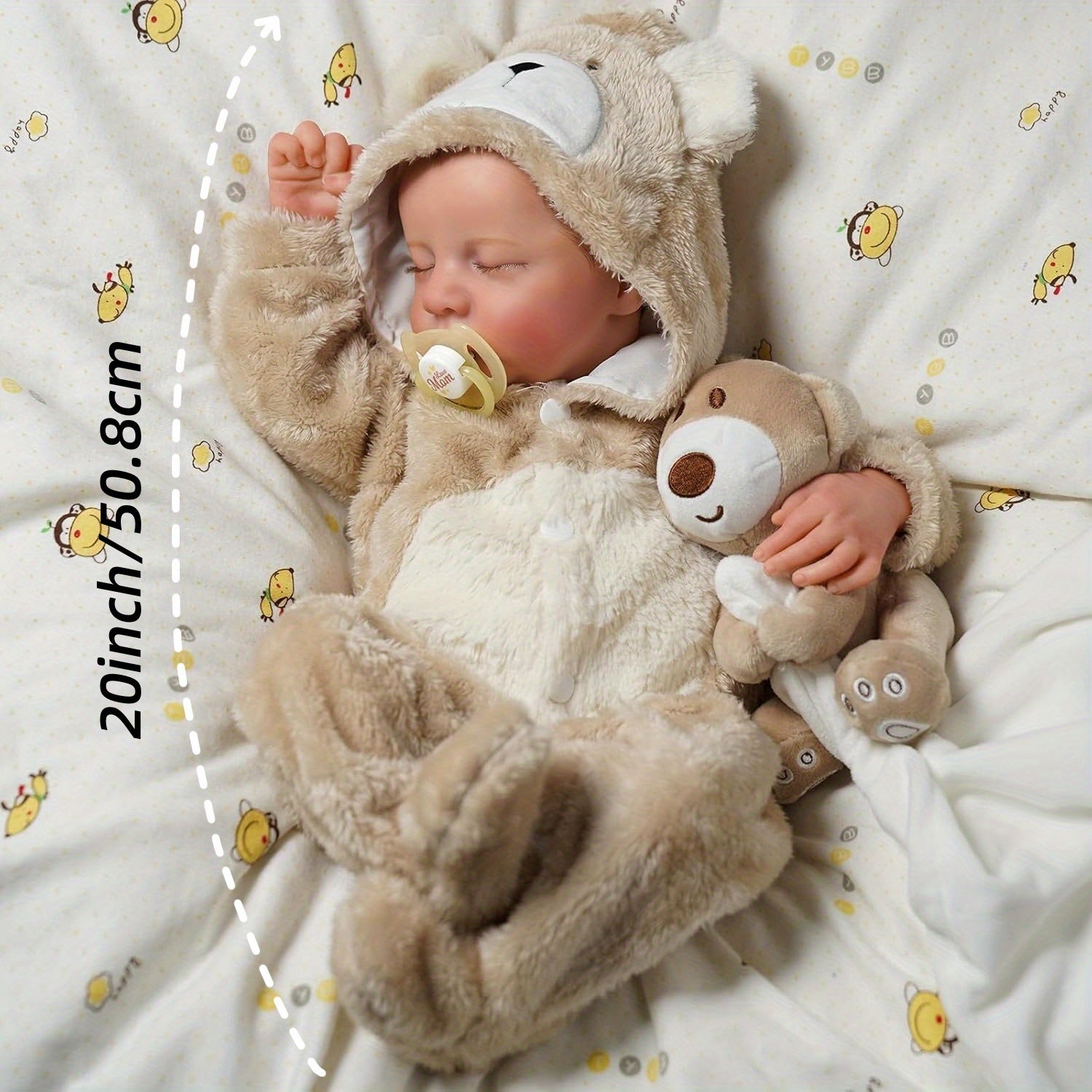 BABESIDE Lifelike Reborn Baby Dolls 20Inch Real Life Baby Dolls with Toy Accesso