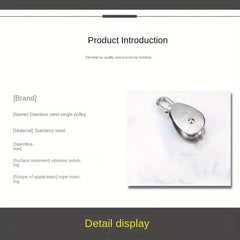 304 Stainless Steel Pulley Fish Net Marine Traction Lifting Single Pulley