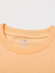 Boys Plain Cotton T Shirt Crew Neck Short Sleeve Top Summer