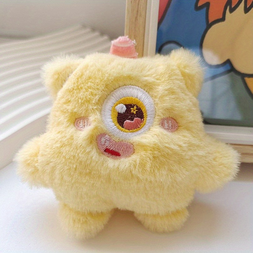 Plush Monster Brooch for Girls - One-eyed and Three-eyed Options