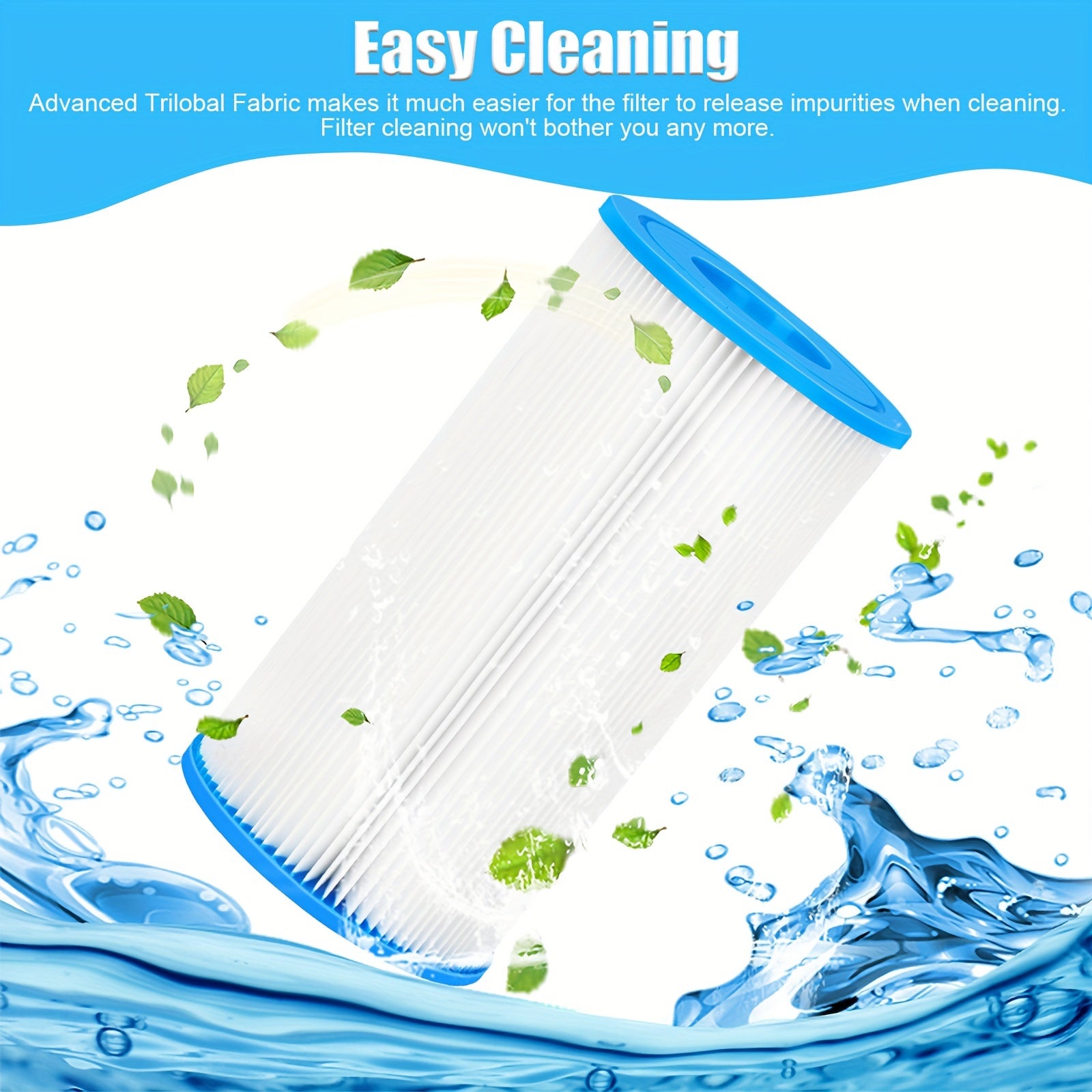 4pcs Pool Filters Replacement Compatible with Above Ground Pools 500-2500 GPH