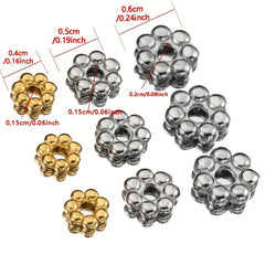50pcs Golden Daisy Spacer Beads Charms for DIY Jewelry Making