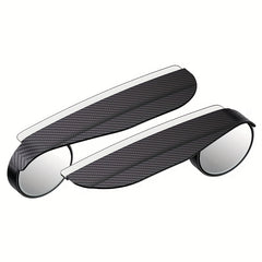 2pcs Carbon Fiber Rearview Mirrors Rain Eyebrow Blind Spot Mirror Refle