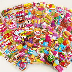 12pcs Dessert Sticker Crafts Scrapbooking Kids Puffy Children Stickers