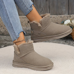 Women's Non slip Snow Boots Thickened Medium Tube Shoes