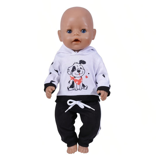 2pcs Cute Animal Pattern Doll Outfits Set for 14-18 Inch Dolls
