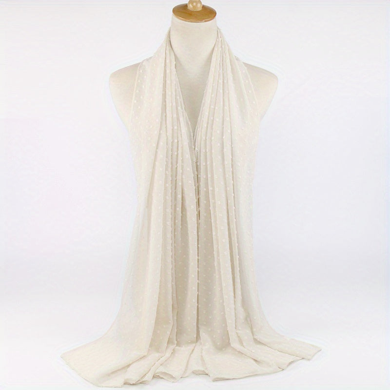 Chiffon Hijab Dotted Scarf Casual Shawl Bandana