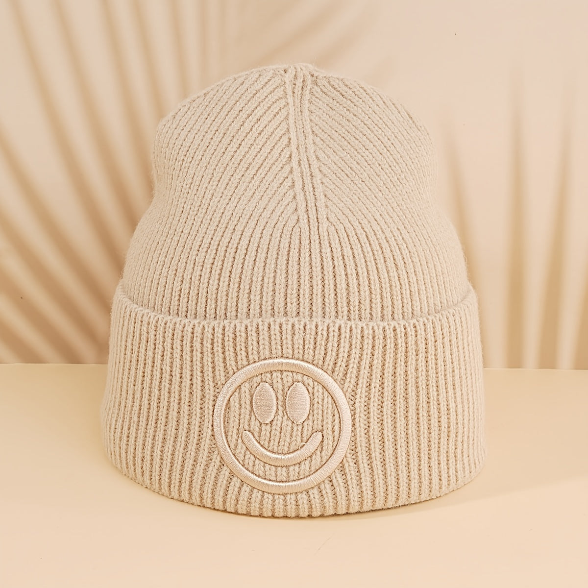 Casual Knitted Smiling Face Hat for Women