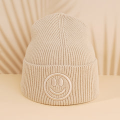 Casual Knitted Smiling Face Hat for Women
