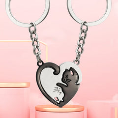 Heart Shaped Cat Keychains - Ideal Gift for Loved Ones