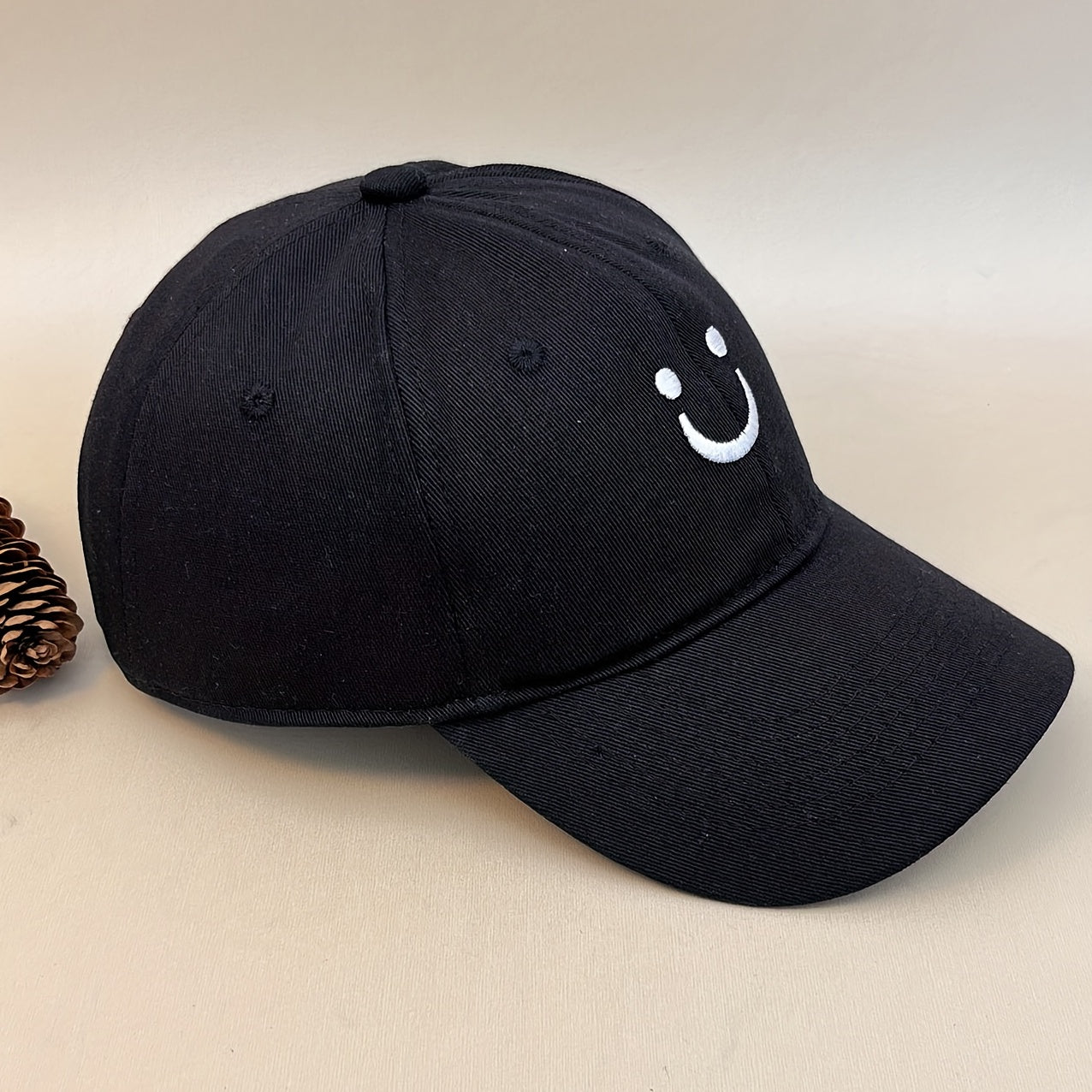 Smile Face Embroidered Baseball Cap Unisex Caps