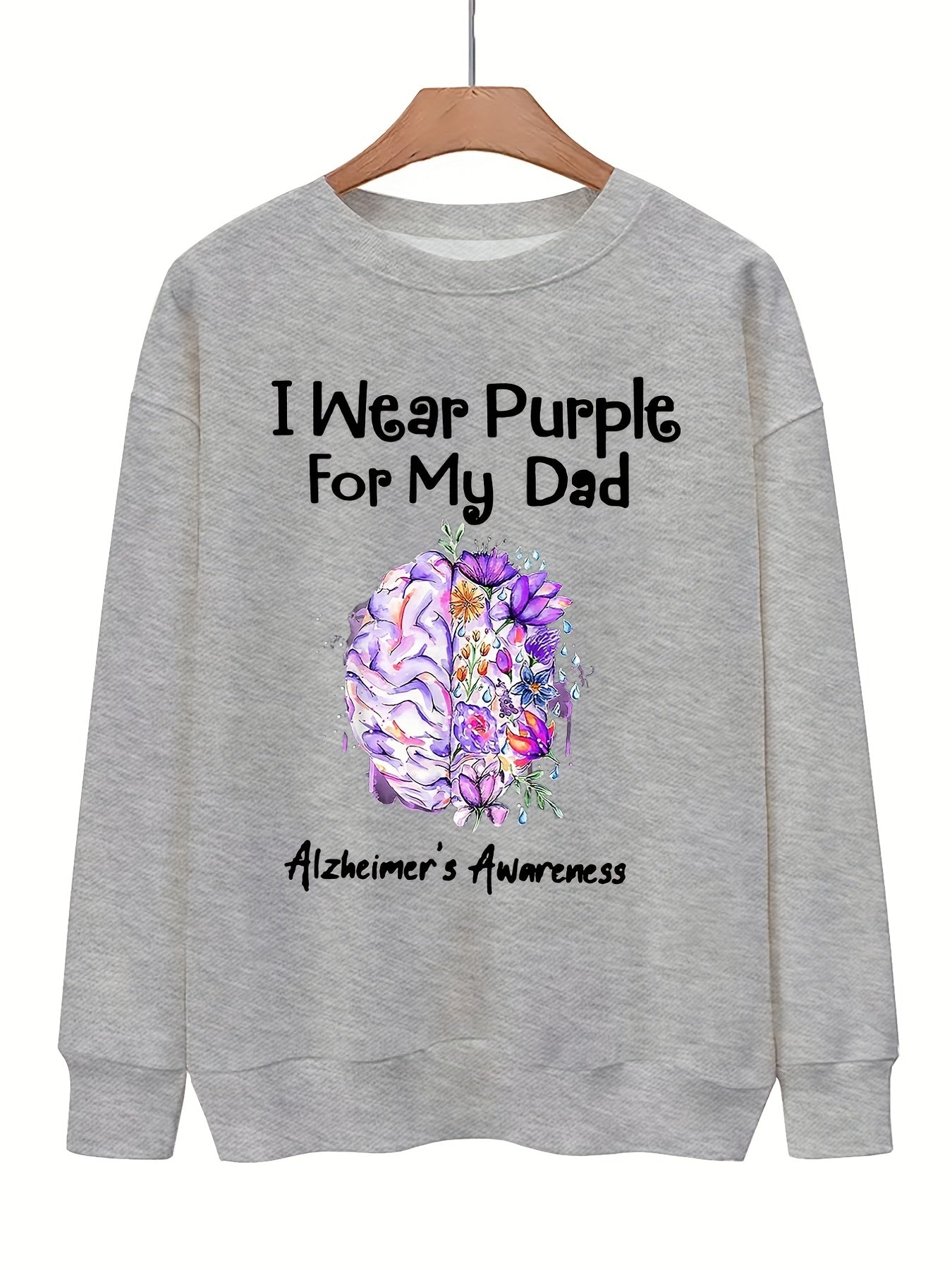 Graphic Print Pullover Sweatshirt for Women