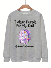 Graphic Print Pullover Sweatshirt for Women