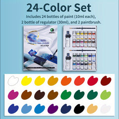 Waterproof Fabric Paint Set 36 Colors Clothes Professional Textile Pigments Kit