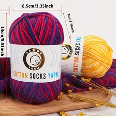 10Pcs Gradient Cotton Yarn DIY Craft for Sweater Scarf Socks and Gloves