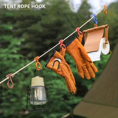 4pcs Aluminum Buckles Camping Wind Rope Self Locking O-shaped Buckle