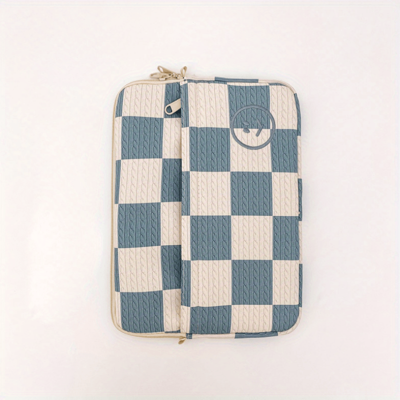 Plaid Pattern Sling Bag Waterproof Laptop Notebook Bag 33.02cm Laptop