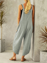 Wide Leg Bib Jumpsuit for Women Spring & Summer Clothing